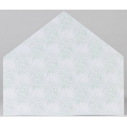 Enveloppe blanche doublée feuillage aquarelle Buromac Papillons 2018 90.907-p