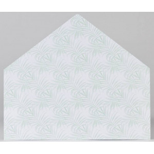 Enveloppe blanche doublée feuillage aquarelle Buromac Papillons 2018 90.907-p