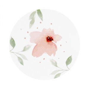 Timbre de Scellage fleur rose aquarelle BUROMAC Baby Folly (2019) 579.104