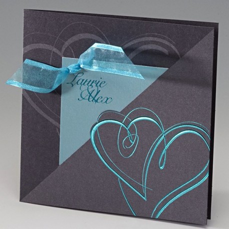 faire part mariage 233 l 233 gant iris 233 gris coeur ruban faire part mariage 233 l 233 gant iris 233 gris coeur ruban
