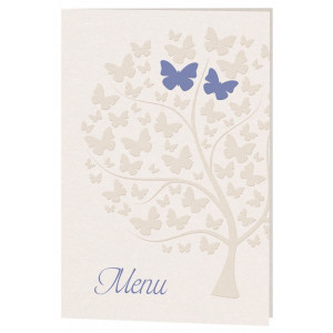 Menu mariage nature arbre papillons beige Belarto Celebrate Love 726697