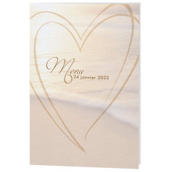 Menu mariage original mer coeurs Belarto Celebrate Love 7296013