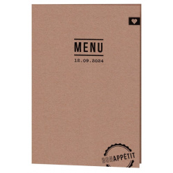 Menu mariage moderne chic kraft nature Belarto Collection Mariage 2020 620603