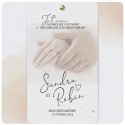 Faire-part mariage original doux mains coeurs dorés BELARTO Collection Mariage 620012 Faire-part mariage original doux mains coeurs dorés BELARTO Collection Mariage 620012