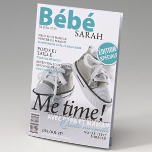 Faire-part de naissance moderne créatif couverture magazine Belarto Happy Baby 715935