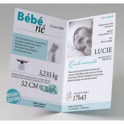 Faire-part de naissance moderne créatif couverture magazine Belarto Happy Baby 715935