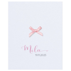 Faire-part naissance baptême classique blanc simple Belarto Naissance 2020 610049