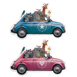 Faire-part naissance original humoristique animaux voiture Belarto Naissance 2020 610031