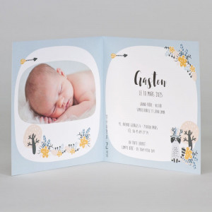 Faire-part naissance original roi raton laveur fleurs Baby Folly (2019) 589.087-2