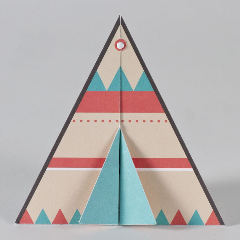 Faire-part naissance original tipi indien renard Buromac Baby Folly (2019) 589.109