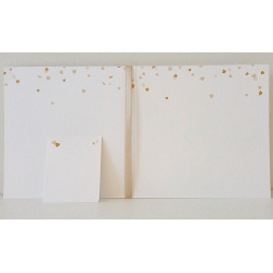 Faire-part mariage élégant cœurs dorés ruban beige BUROMAC Papillons 2018 108.014-3
