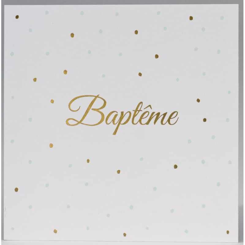 Faire-part baptême blanc pois verts pâles BUROMAC Pirouette 2017 577.349 Faire-part baptême blanc pois verts pâles BUROMAC Pirouette 2017 577.349