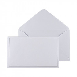 Enveloppe blanche liseré gris 69.009