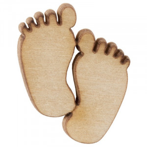 Motif à coller paire de pieds de bébé bois BUROMAC Baby Folly (2022) 559.005