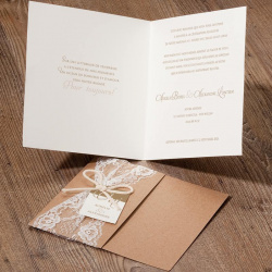 Faire-part romantique pour annoncer votre mariage avec un texte personnalisé