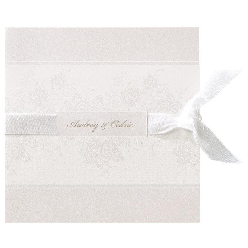Faire part de mariage élégant crème arabesque ruban BELARTO Celebrate Love 723104 Faire part de mariage élégant crème arabesque ruban BELARTO Celebrate Love 723104