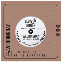Faire part mariage originale disque style vinyle Belarto Yes We Do ! 728018