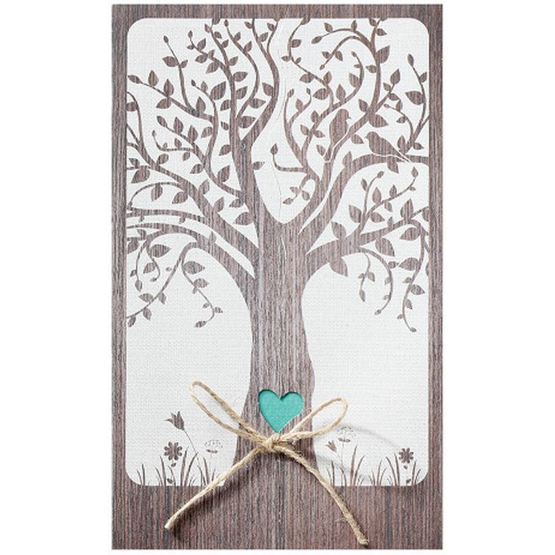 Faire-part mariage nature arbre oiseaux bois Belarto Love 726015 Faire-part mariage nature arbre oiseaux bois Belarto Love 726015