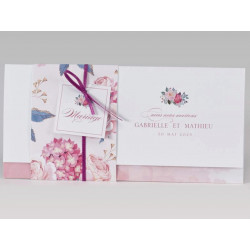 Faire-part mariage tendance motifs fleurs vintage BUROMAC Papillons 2018 108.053