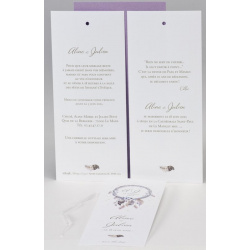 Faire-part mariage chic mauve blanc attrape rêves BUROMAC Papillons 2018 108.098-2