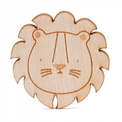 Sachet x10 motifs bois à coller lion BUROMAC Baby Folly (2022) 551.005