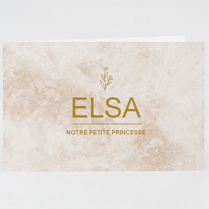 Faire-part élégant style pierre naturelle beige à personnaliser Faire-part élégant style pierre naturelle beige à personnaliser