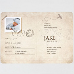 Faire-part naissance original passeport bébé voyage avion Buromac Baby Folly (2022) 581.031-2