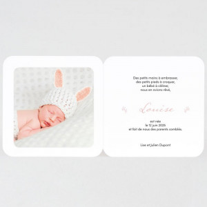 Faire-part naissance mignon famille lapins Buromac Baby Folly (2022) 581.007-2