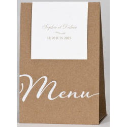 Menu mariage original chevalet kraft BUROMAC Papillons 2018 208.909