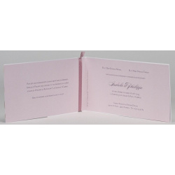 Faire-part mariage chic blanc découpe dentelle ruban rose BUROMAC Papillons 2018 108.092-2