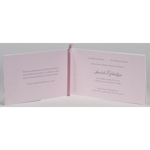 Faire-part mariage chic blanc découpe dentelle ruban rose BUROMAC Papillons 2018 108.092-2