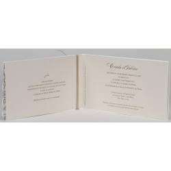 Faire-part mariage original blanc découpe dentelle argenture BUROMAC Papillons 2018 108.095-2
