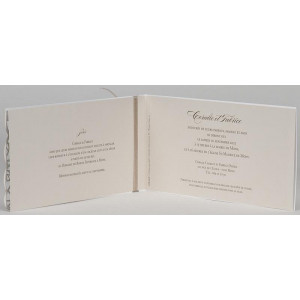 Faire-part mariage original blanc découpe dentelle argenture BUROMAC Papillons 2018 108.095-2