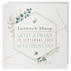 Faire-part mariage bohème chic original nature aquarelle BELARTO Celebrate Love 729205