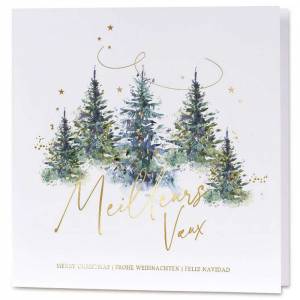 Carte de Vœux classique sapin aquarelle Buromac 842.132