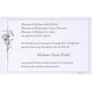 Carte condoléances - Modèles et exemples texte cartes condoléances