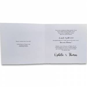 Intérieur du faire-part de mariage MFP 2023.001