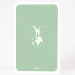 Faire-part naissance original passeport bébé girafe vert Buromac Baby Folly (2022) 581.077-3