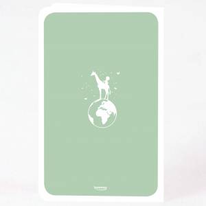 Faire-part naissance original passeport bébé girafe vert Buromac Baby Folly (2022) 581.077-3