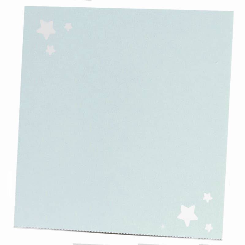 Carte remerciements naissance vert pastel étoiles blanches Buromac Baby Folly 576.306