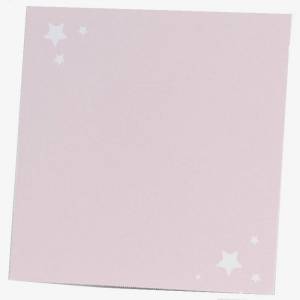 Carte remerciements naissance rose pâle étoiles blanches Buromac Baby Folly 576.305