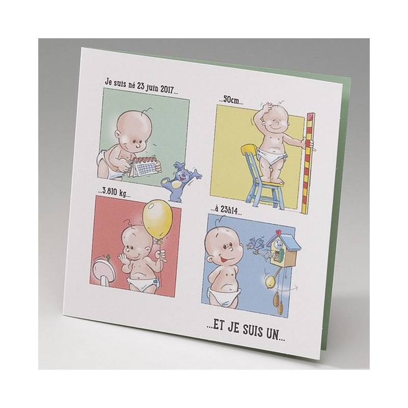 Faire-part naissance humoristique bébé joueur Belarto Happy Baby 715025