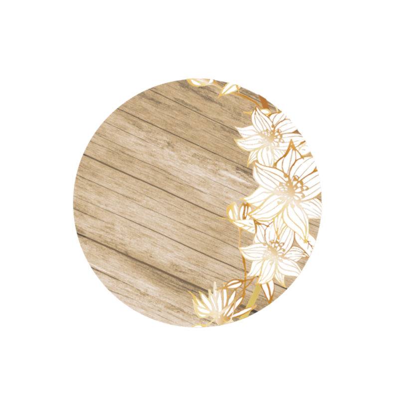 Etiquette ronde pour fermer votre enveloppe de mariage. Sticker décoré de bois et de fleurs blanches. Etiquette ronde pour fermer votre enveloppe de mariage. Sticker décoré de bois et de fleurs blanches.