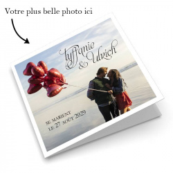 Faire-part à personnaliser avec votre photo sur la couverture