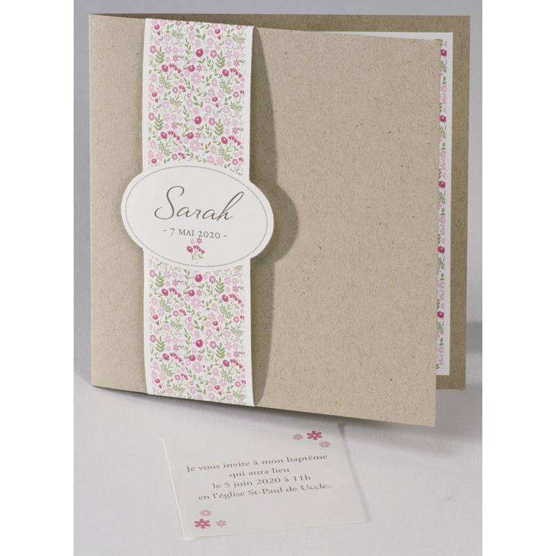 Faire-part naissance original style vintage fleurs Buromac Baby Folly (2016) 586.034 Faire-part naissance original style vintage fleurs Buromac Baby Folly (2016) 586.034
