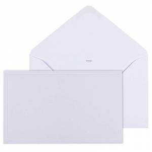 Enveloppe blanche et gris clair pour carte de remerciement deuil de taille moyenne