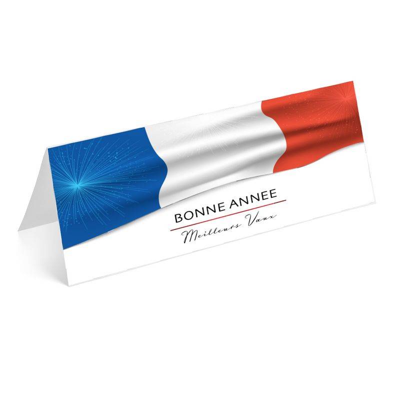 Carte de vœux avec le drapeau français, bleu, blanc et rouge Carte de vœux avec le drapeau français, bleu, blanc et rouge