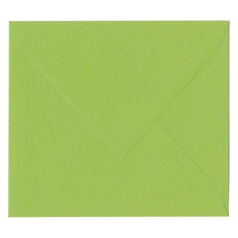 Enveloppe couleur vert pomme avec patte en triangle pour une fermeture élégante Enveloppe couleur vert pomme avec patte en triangle pour une fermeture élégante
