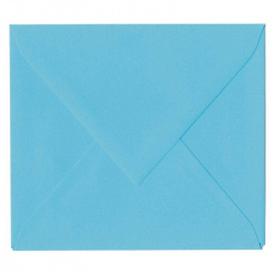 Enveloppe bleu cyan, fermeture gommée en triangle