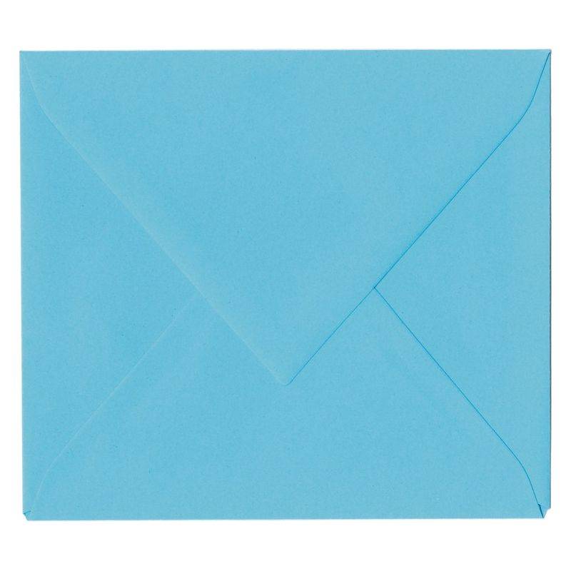 Enveloppe bleu cyan, fermeture gommée en triangle Enveloppe bleu cyan, fermeture gommée en triangle